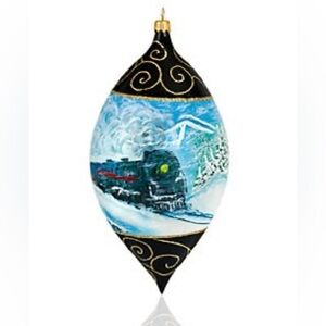 Metzler Bros. Paper Mache Company Train Drop Christmas Ornament. Made in Poland